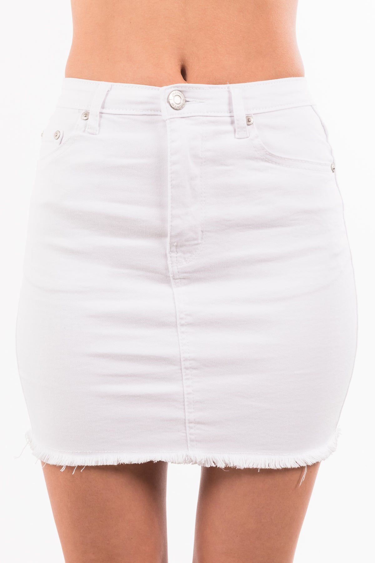 Taylor Mini Skirt - Denim White