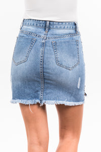Addison Mini Skirt - Denim
