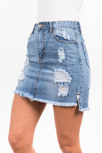 Addison Mini Skirt - Denim