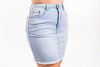 Taylor Mini Skirt - Light Denim Blue