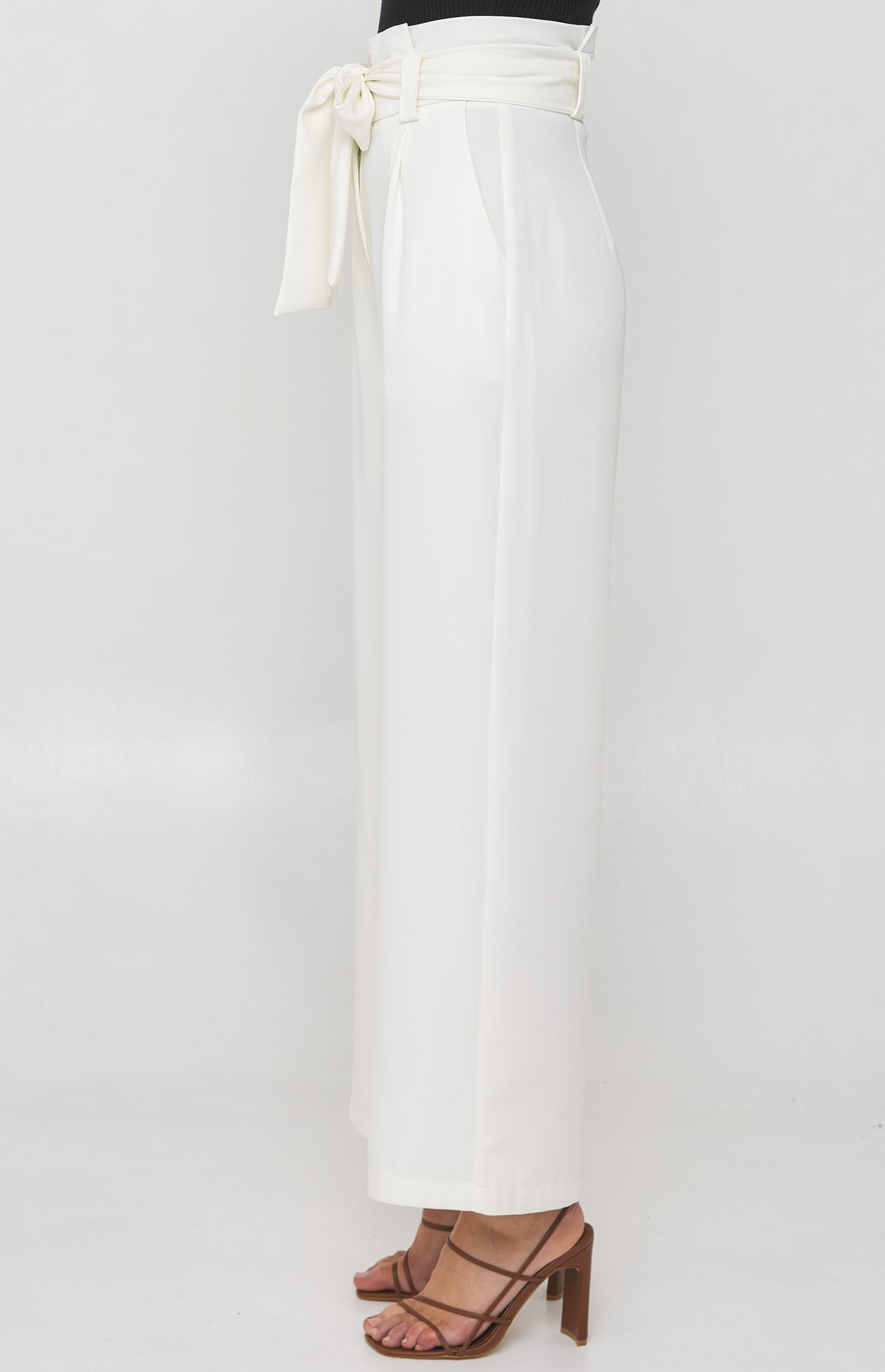 Majella Paper Bag Pants - White